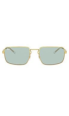 Ray-Ban Evolve Rectangle in Gold & Green to Blue from Revolve.com | Revolve Clothing (Global)