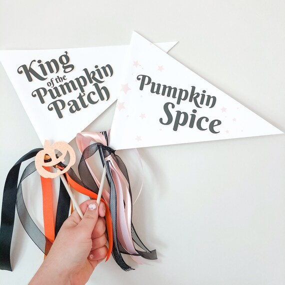 King of the Pumpkin Patch Halloween Pennant Flag | Etsy | Etsy (US)