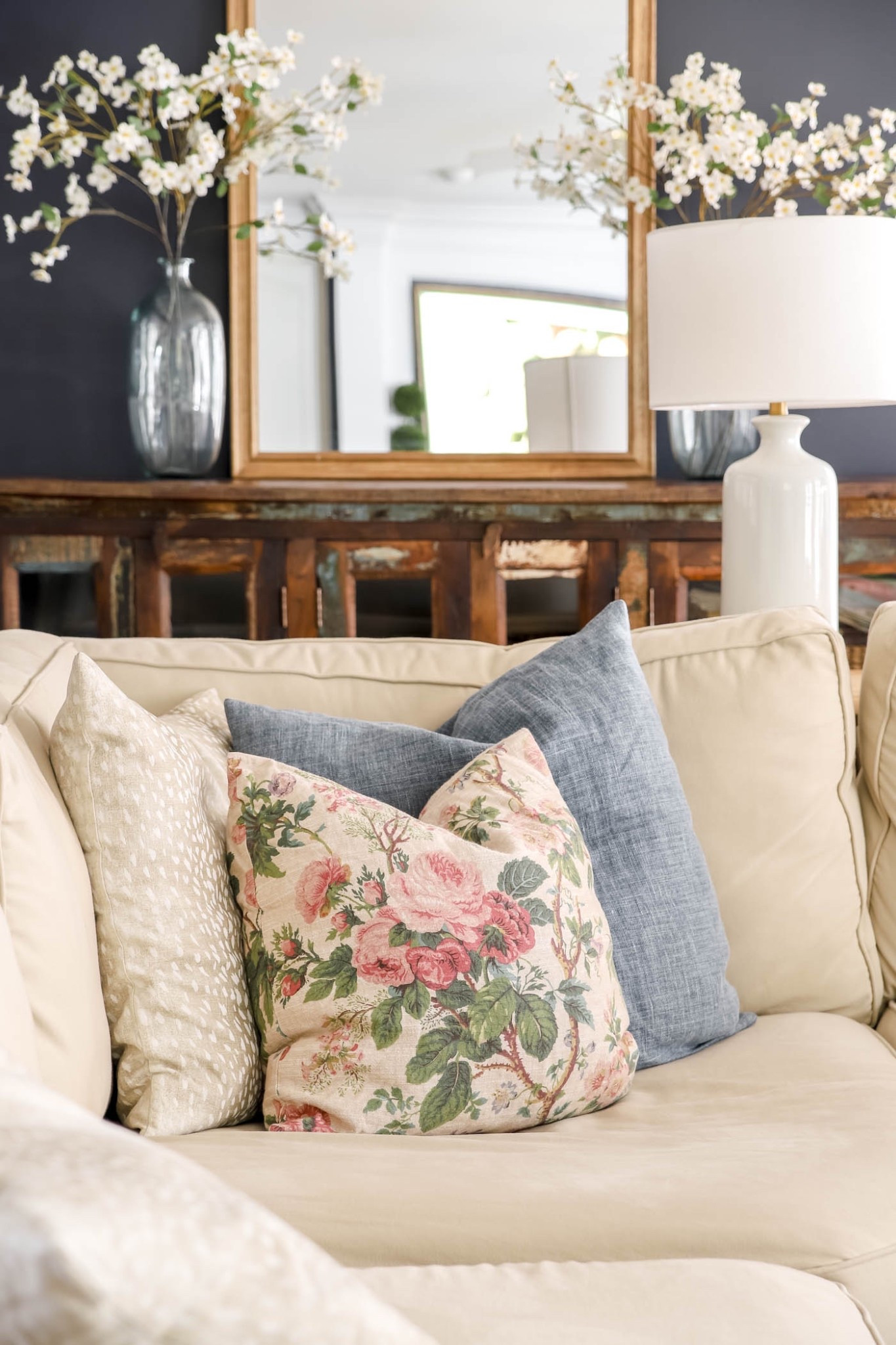 I love this floral pillow cover on my sectional. 

#LTKSeasonal #LTKHome