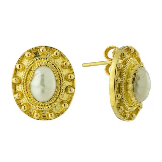Etruscan Pearl Earrings | Etsy (US)