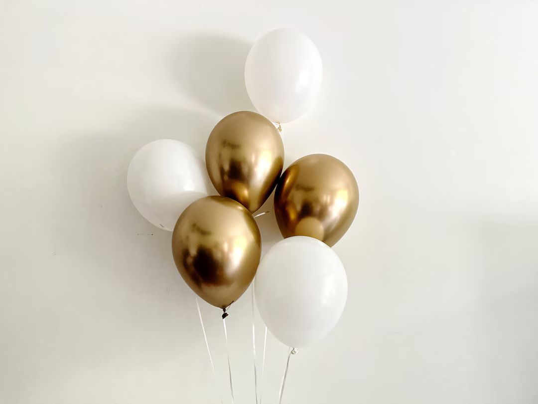 Celebration Decorations, Birthday Party Decor, Anniversary Balloons, Graduation Decor, White and ... | Etsy (US)
