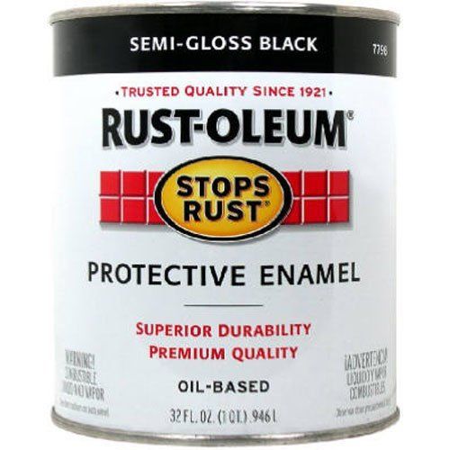 Rust-Oleum 7798502 Stops Rust, 32 oz. Quart, Semi Gloss Black | Amazon (US)