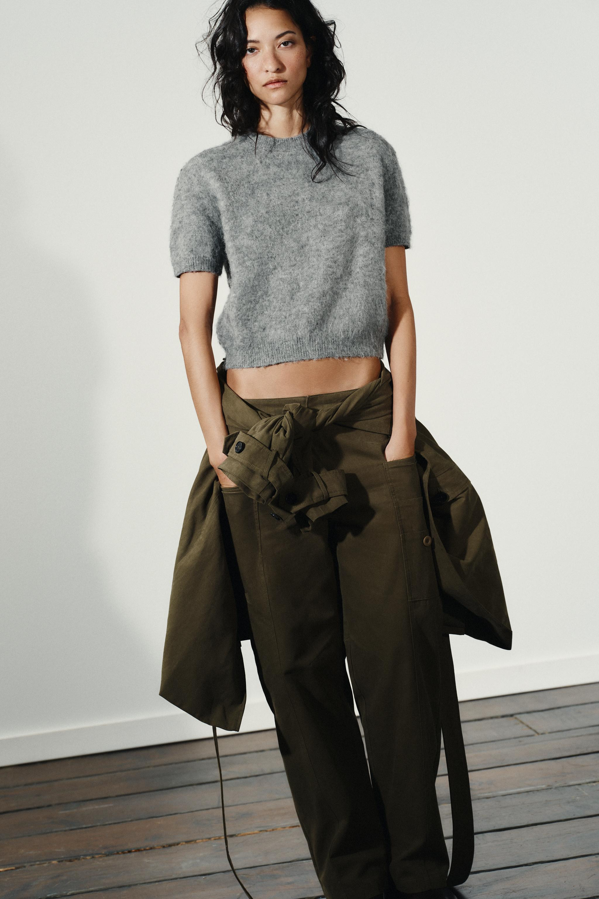 SHORT SLEEVE KNIT SWEATER | Zara US