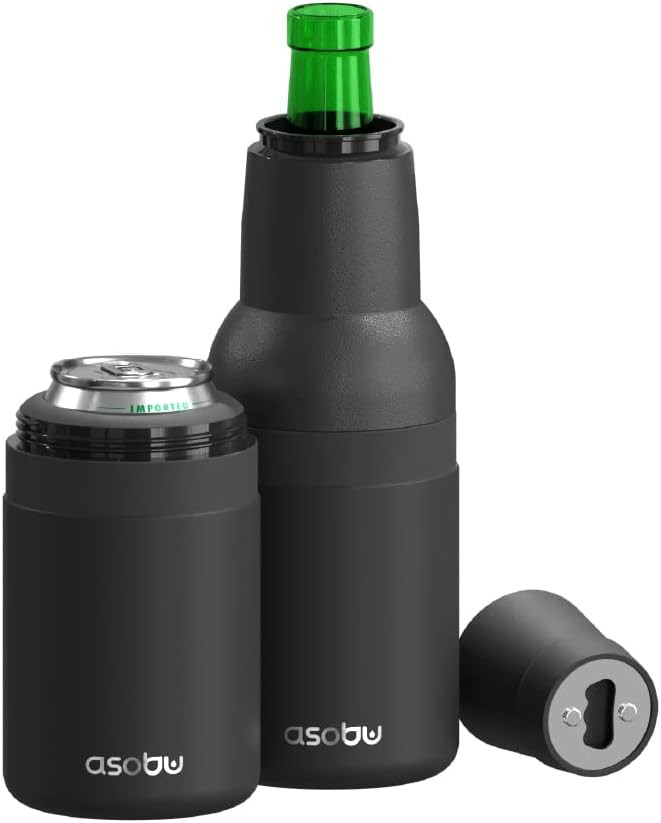 Asobu Frosty Beer Holder,2 Go Vacuum Insulated Double Walled Stainless Steel Beer Can and Bottle ... | Amazon (US)