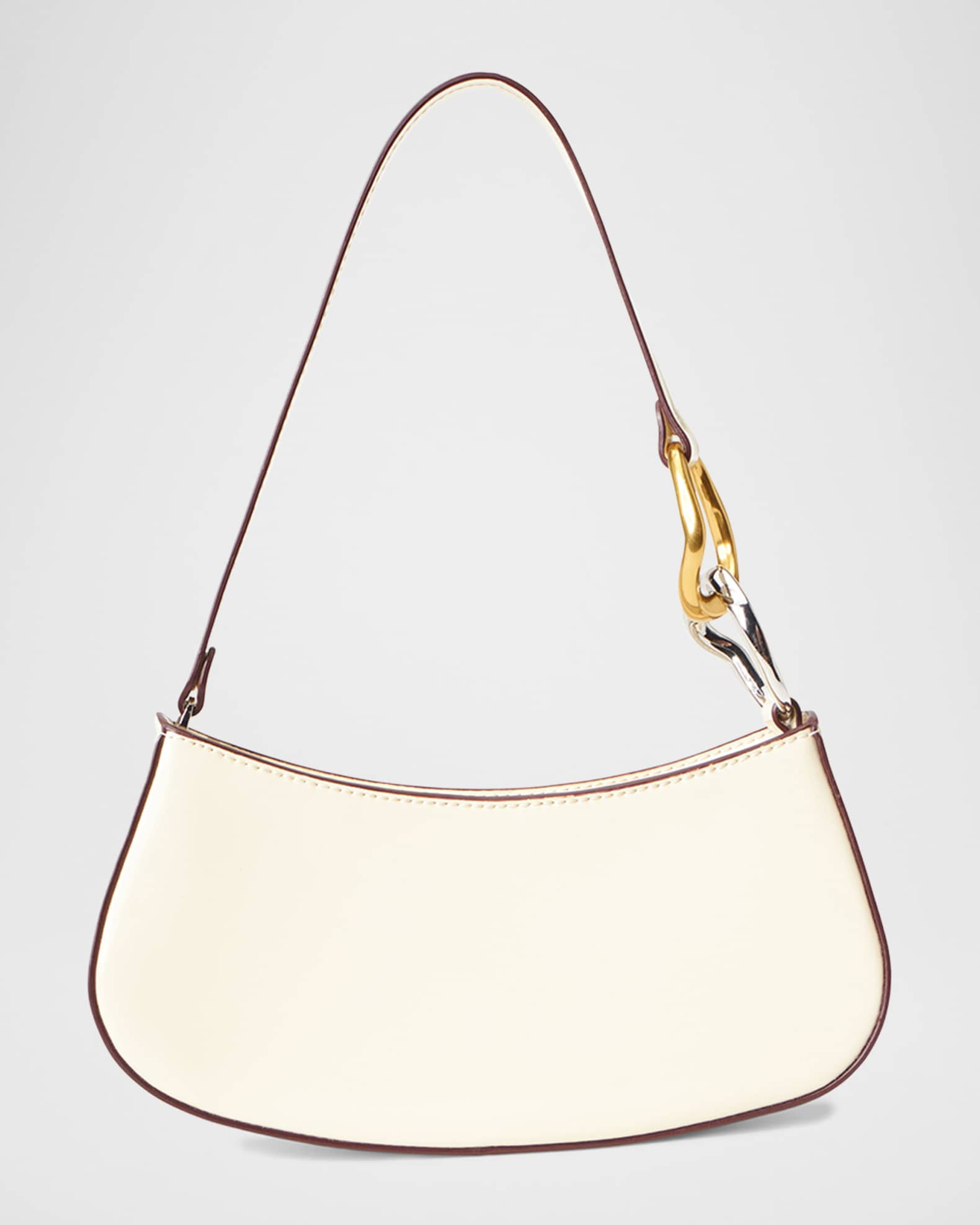 STAUD Ollie Zip Leather Shoulder Bag | Neiman Marcus