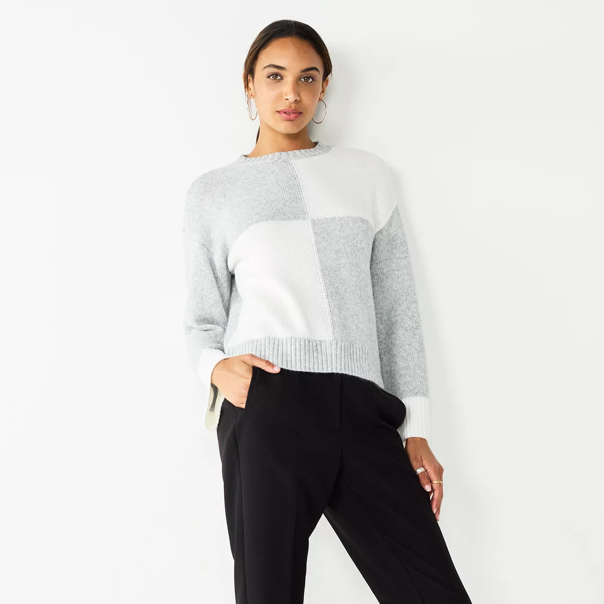 Women's Nine West Patterned Crewneck Sweater | Kohl's