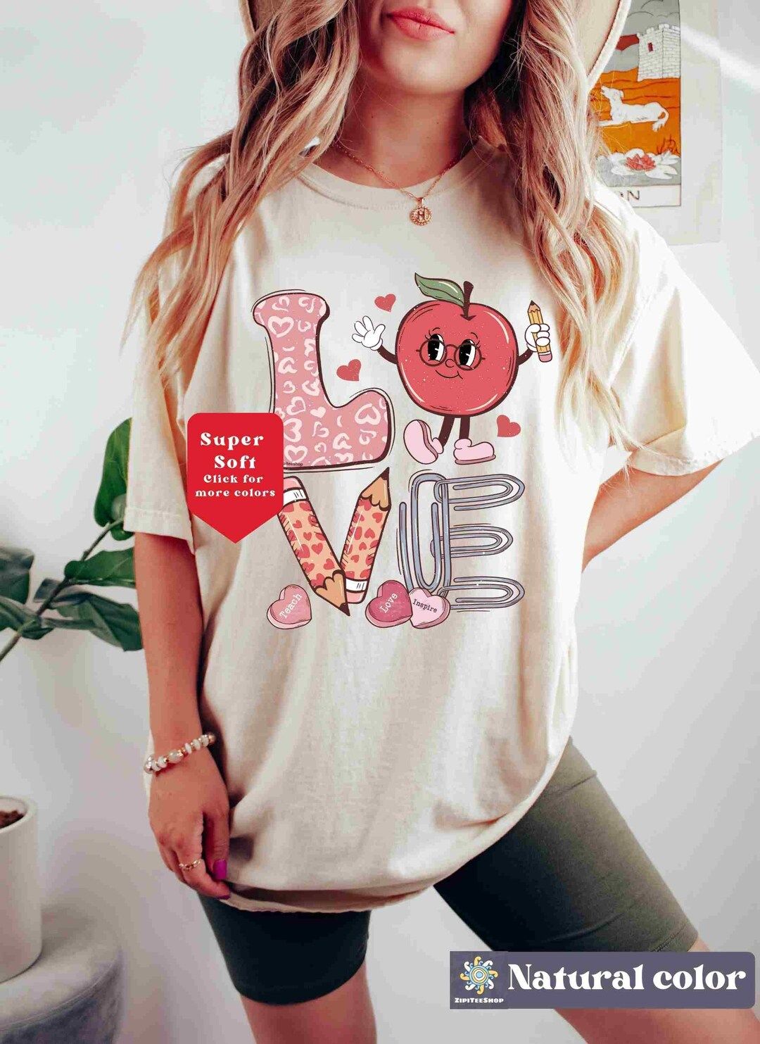 Love Teacher Valentine Shirt, Teacher Valentines Gift, Candy Conversation Hearts Shirt, Leopard P... | Etsy (US)