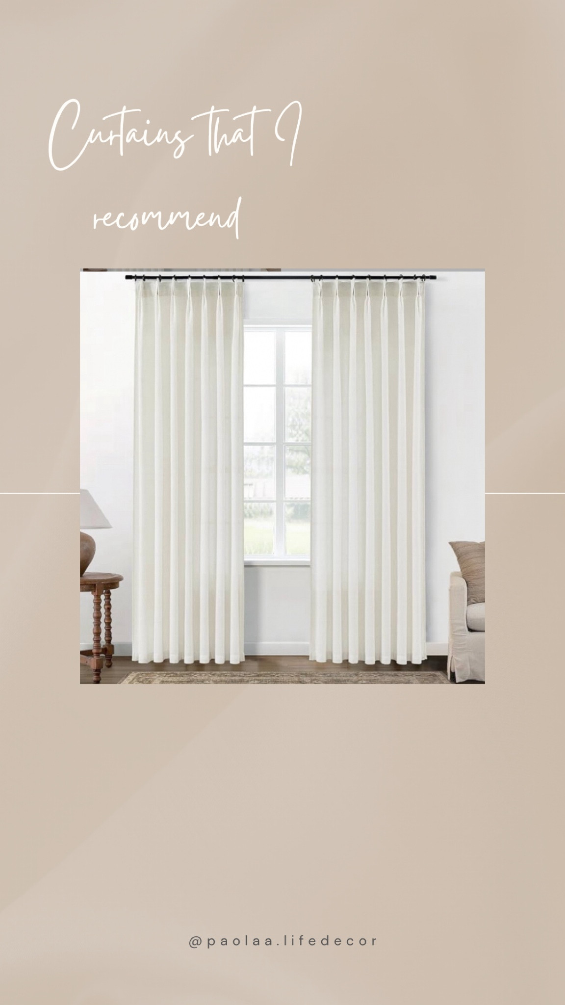 Pleated curtains 