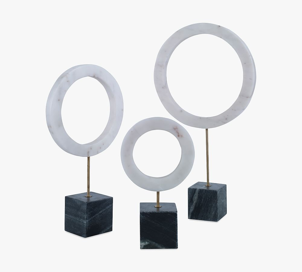 Round Marble Sculptures - Set of 3 | Pottery Barn (US)