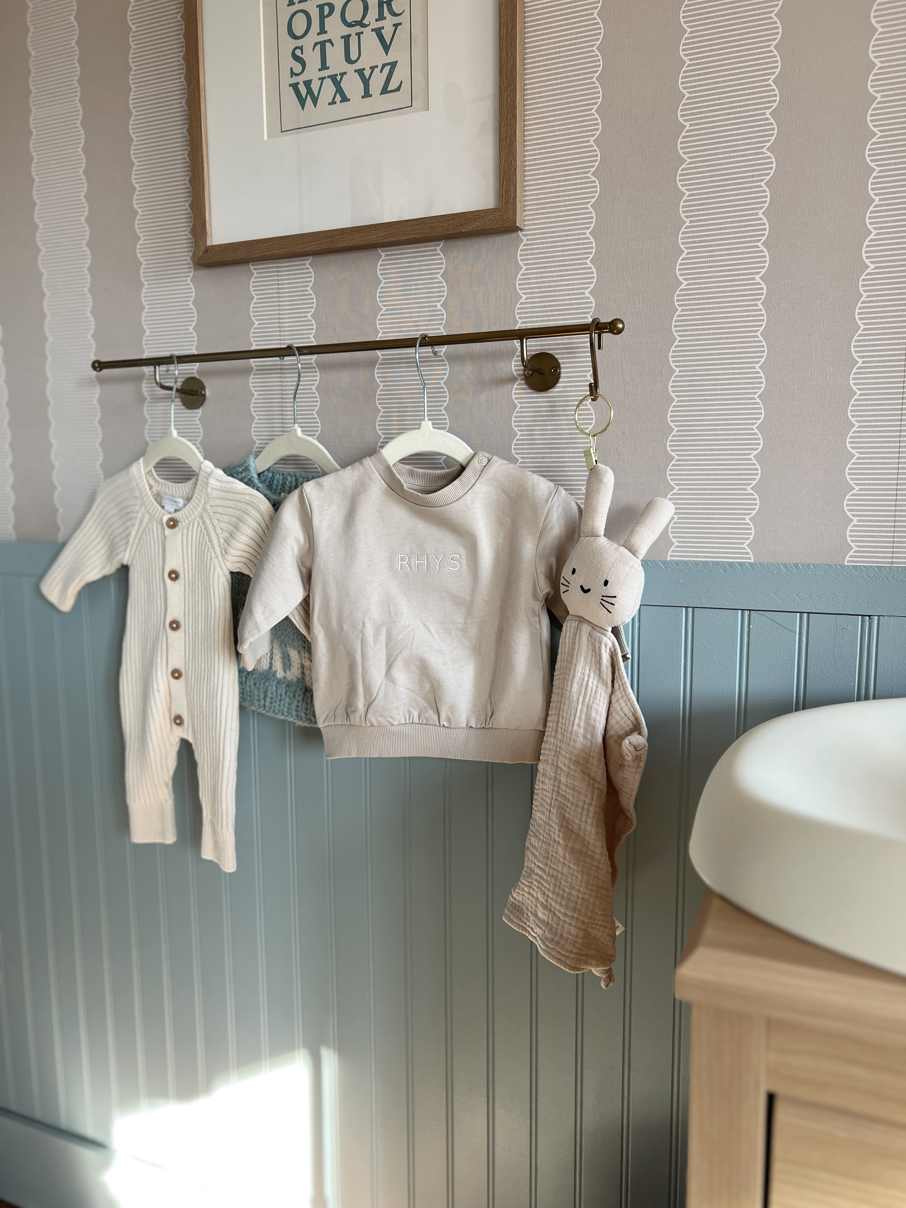 How sweet is this embroidered crew neck with my son’s name on it?! Baby boy nursery 

#LTKBaby #LTKHome