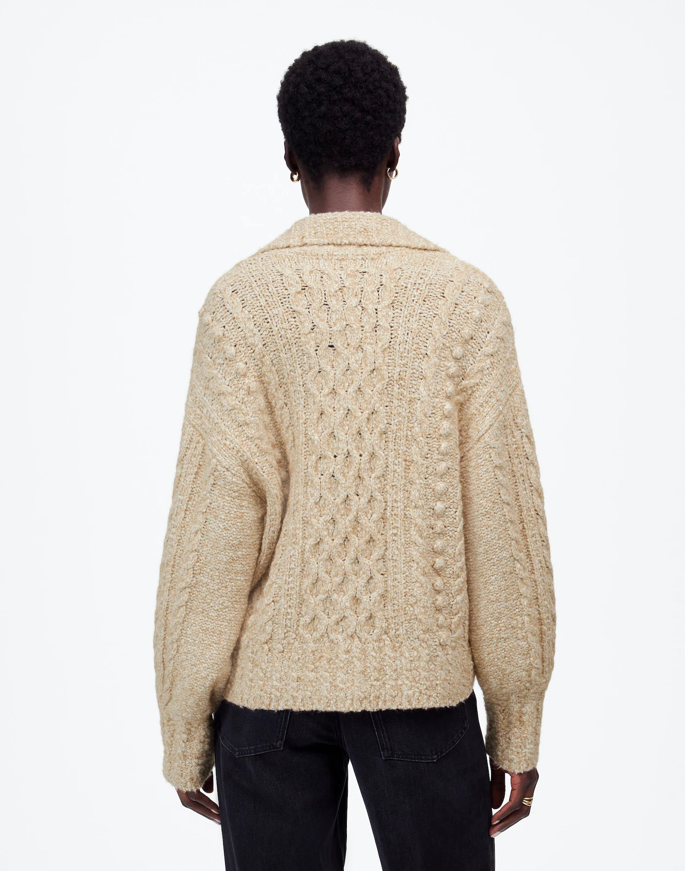 Cotton-Merino Wool Blend Cable-Knit Sweater | Madewell | Madewell