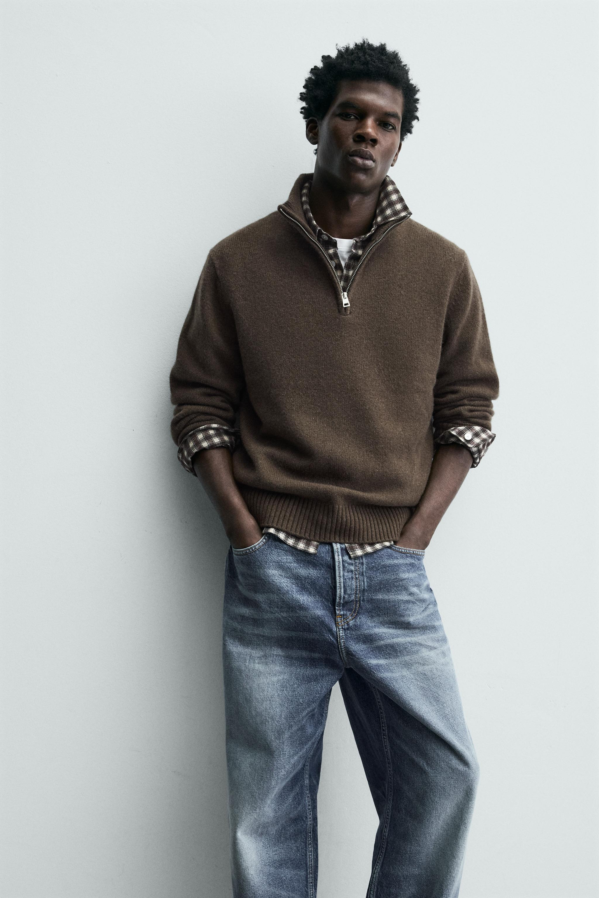 WOOL QUARTER-ZIP JUMPER | Zara US