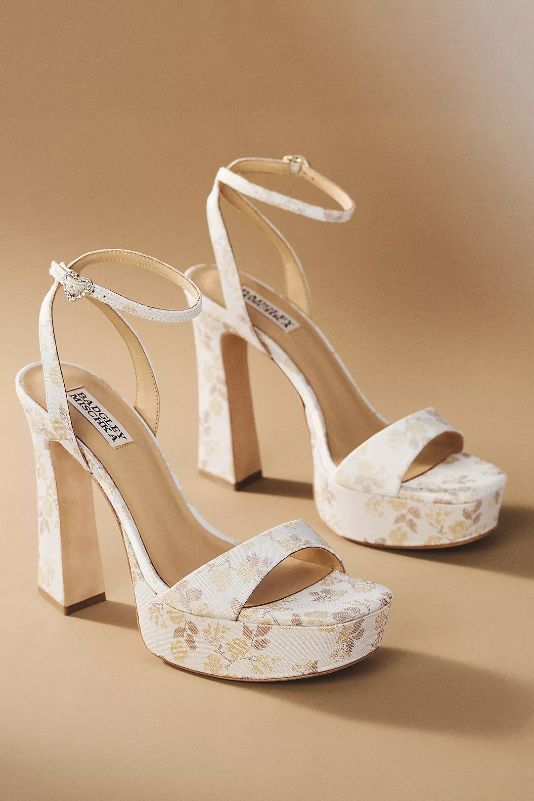 Badgley Mischka Caia Jacquard Platform Heels | Anthropologie (US)