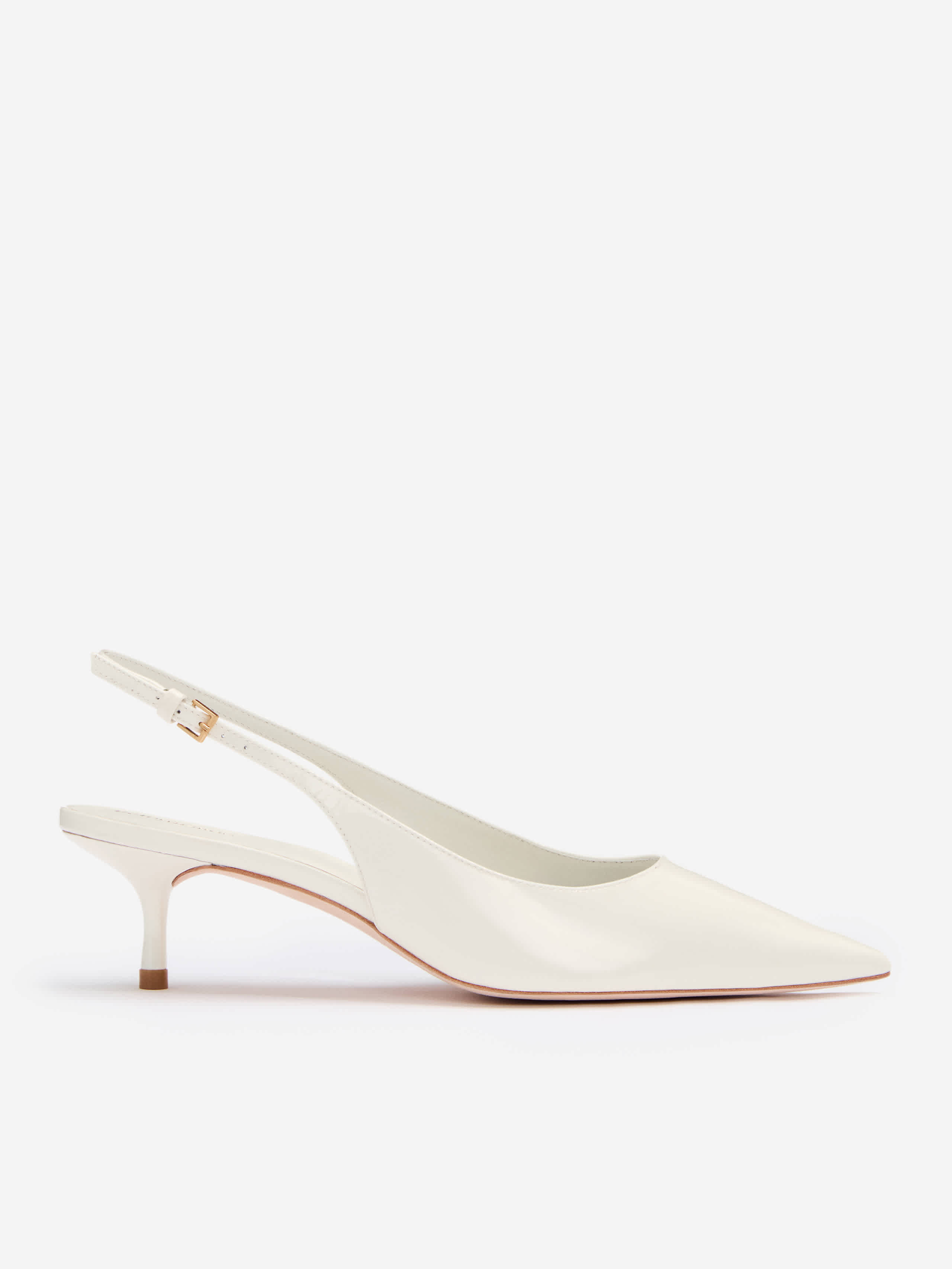 Reformation Wrenley Heeled Slingback Ivory 9.5 | Reformation (Global)