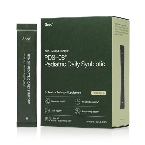 Seed PDS-08 Pediatric Daily Synbiotic - Fiber-Based Prebiotic & Probiotic for Kids - Digestive He... | Amazon (US)