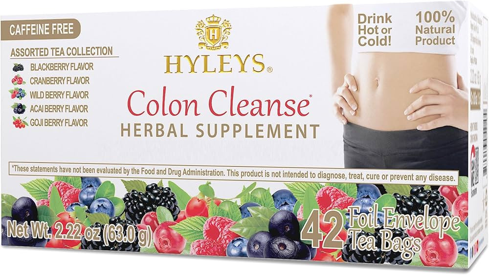 Hyleys Colon Cleanse Tea Assorted Flavors - 42 Tea Bags (1 Pack) | Amazon (US)