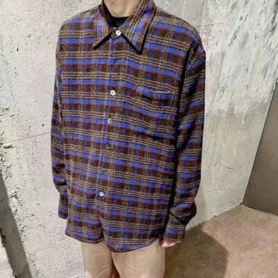 Blue Brown Plaid Shirt Our Legacy Jacket Casual Winter Shirt Coat Unisex | eBay | eBay US