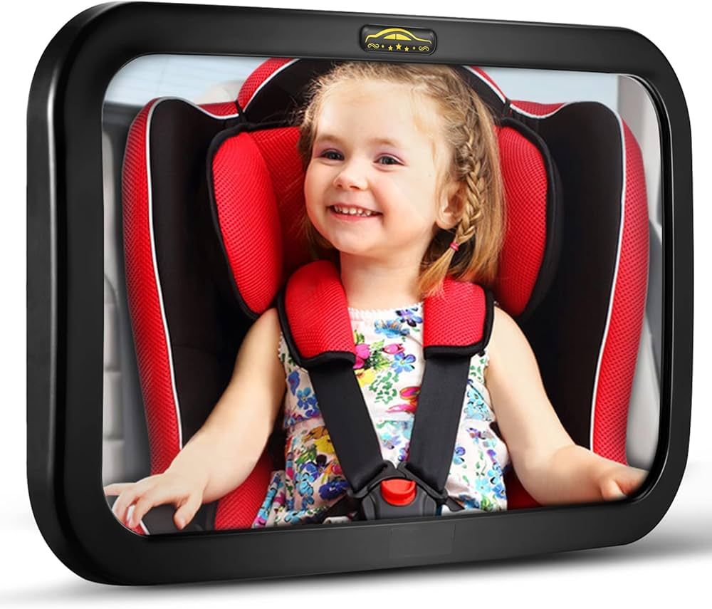 Baby Car Mirror, DARVIQS Seat Safely Monitor Infant Child in Rear Facing Seat, Wide View Shatterp... | Amazon (US)