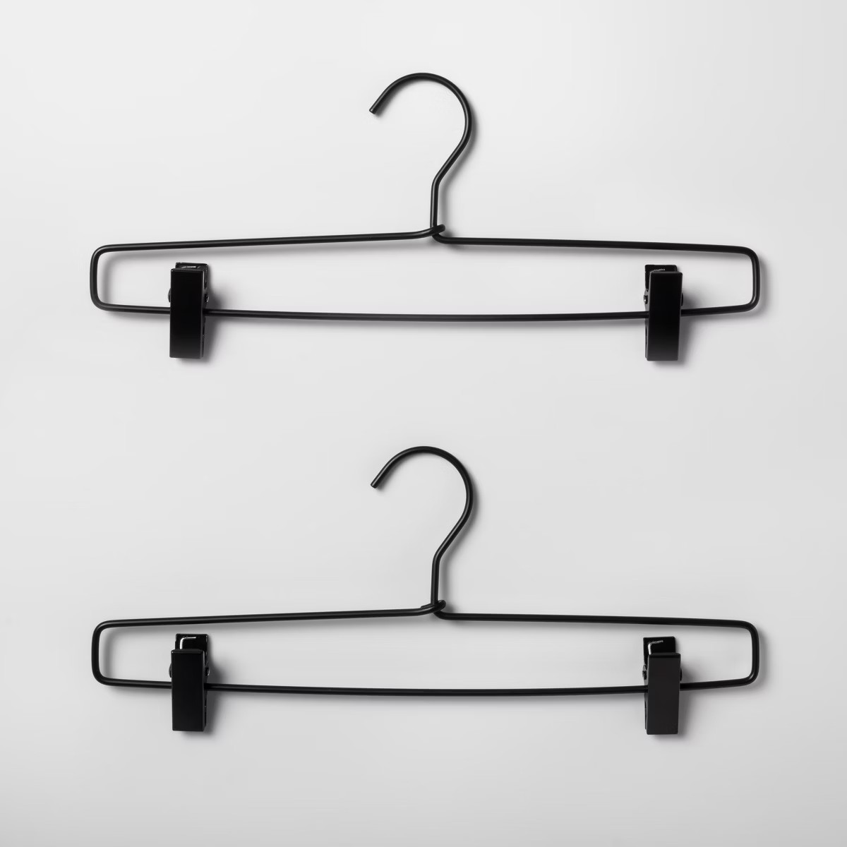 2pk Metal Pant Hangers with Clips Black - Brightroom™: Stainless Steel, Non-Slip, Adult Use, 1 ... | Target