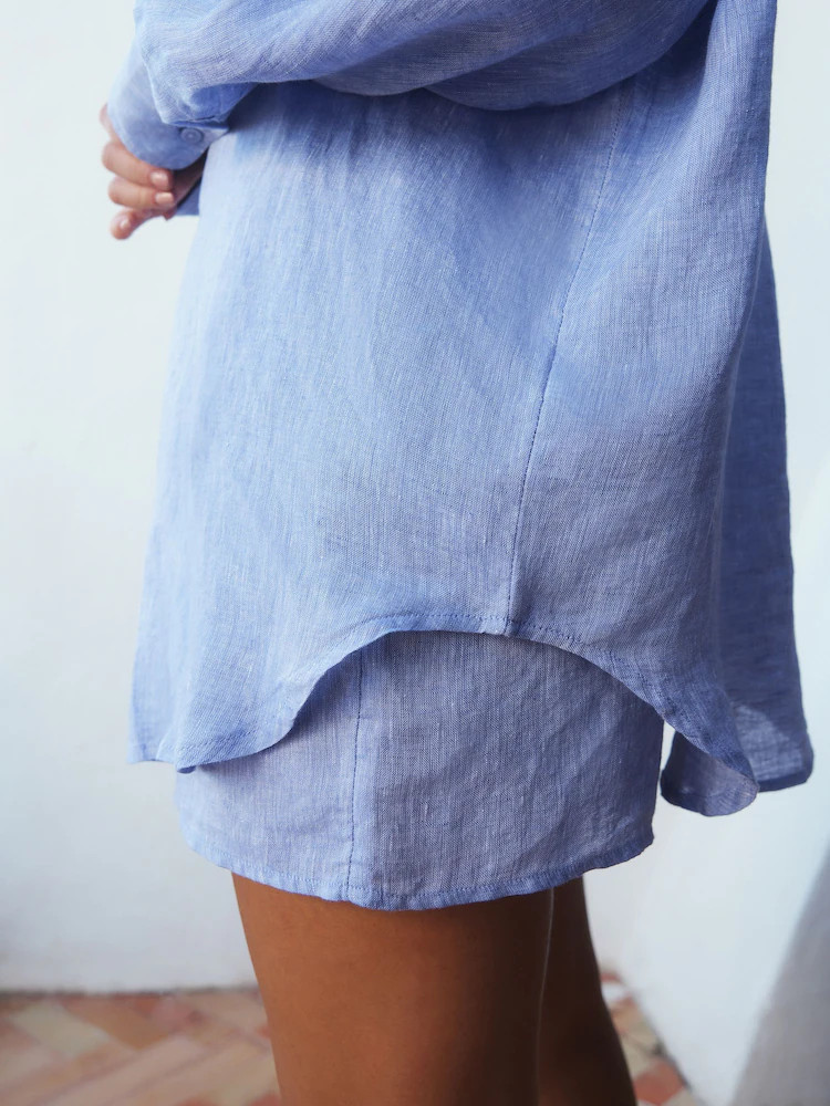 Buy Blue N. Premium 100% Linen Shirt from Next Ireland | Next EU