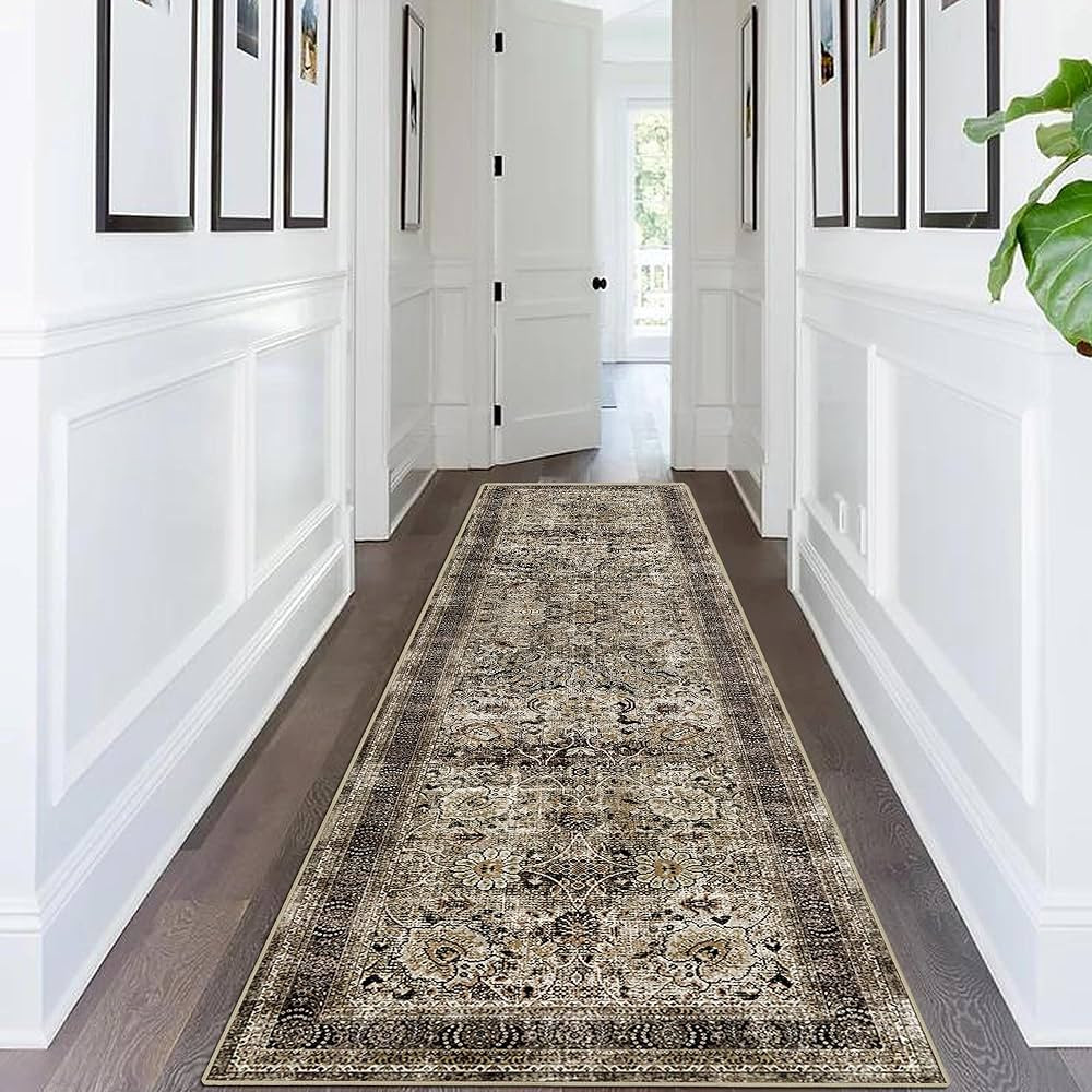 Poeti Runners for Hallways 2'x8', Non Slip Washable Runner Rug, Carpet Runner for Kitchen Laundry... | Amazon (US)