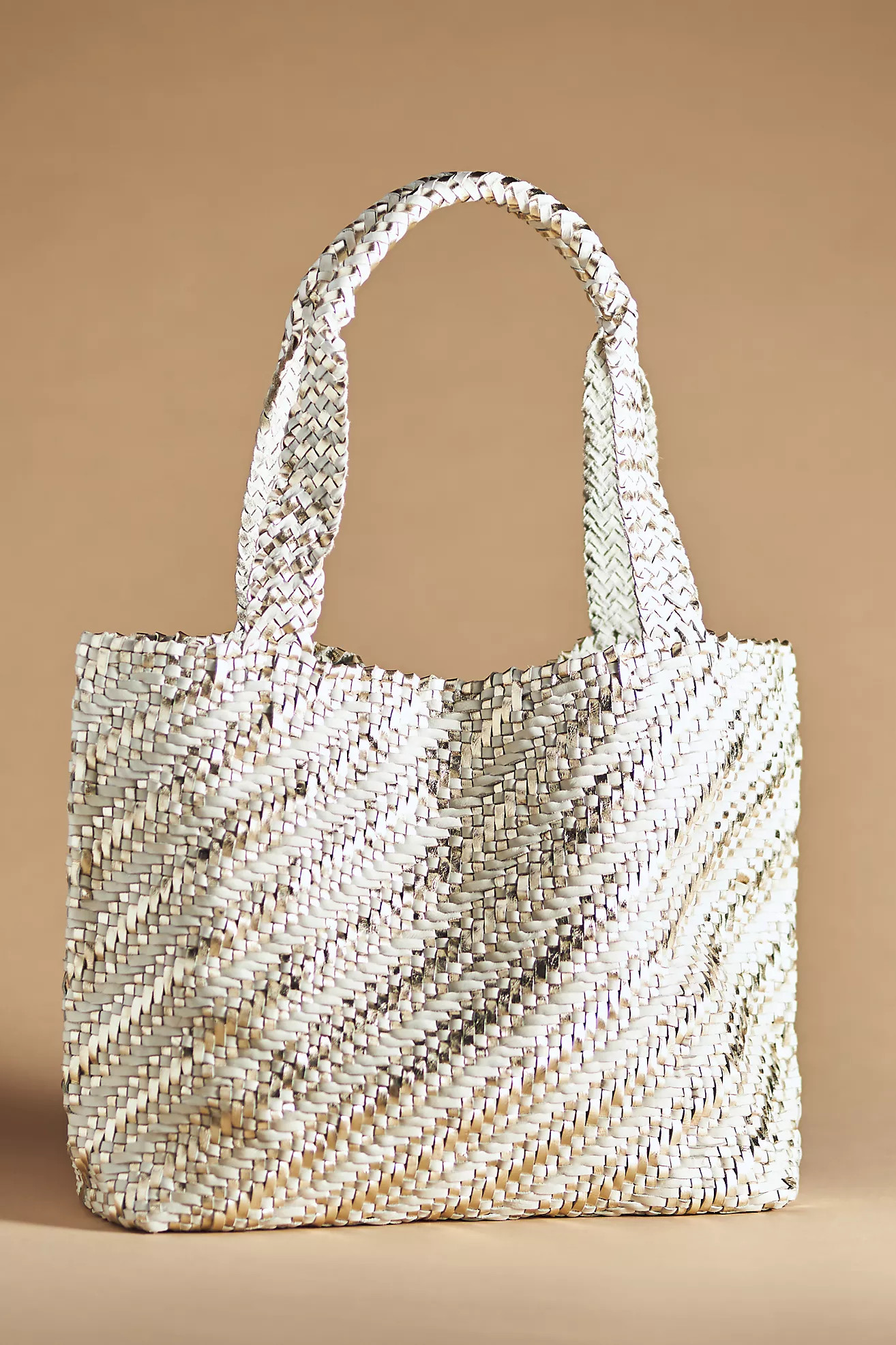 Woven Leather Tote | Anthropologie (US)