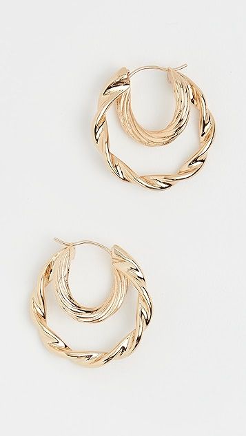 Holly Double Hoop Twisted Earrings | Shopbop