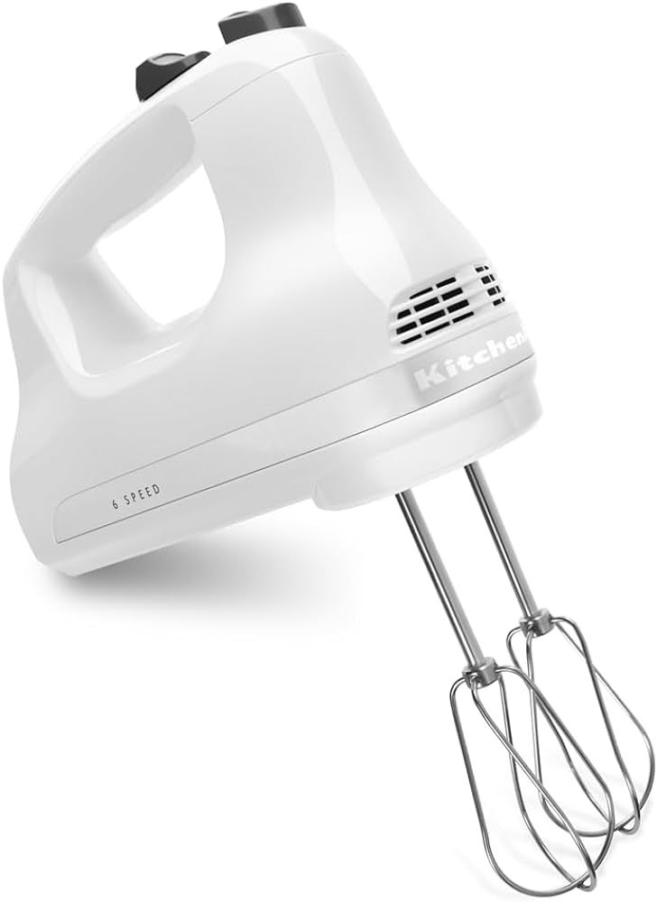 KitchenAid KHM512WH 5-Speed Ultra Power Hand Mixer, White, 8x7x5 | Amazon (US)