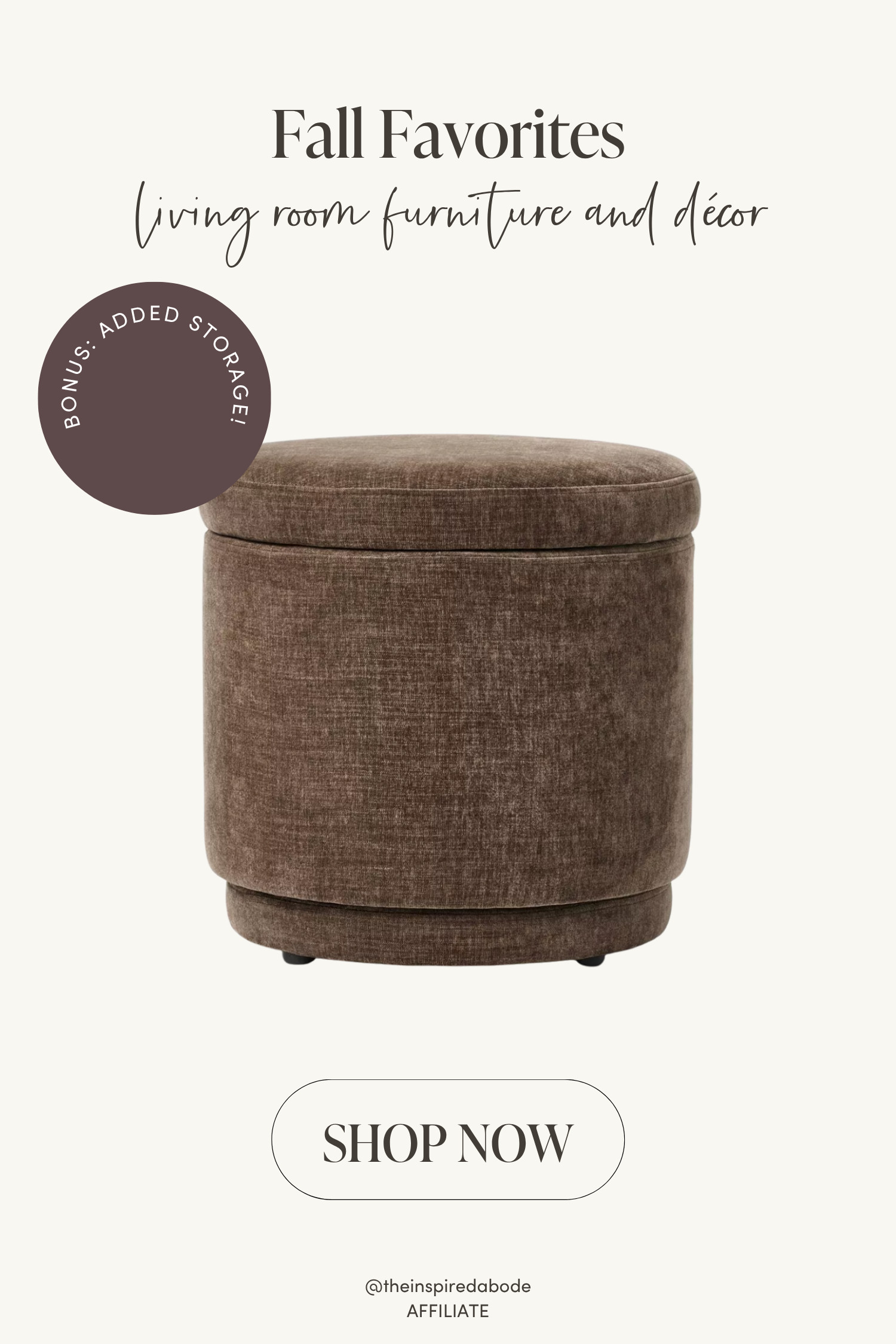 Pretty + practical: this ottoman doubles as storage for blankets and throws! 

 #LTKSeasonal #LTKHome