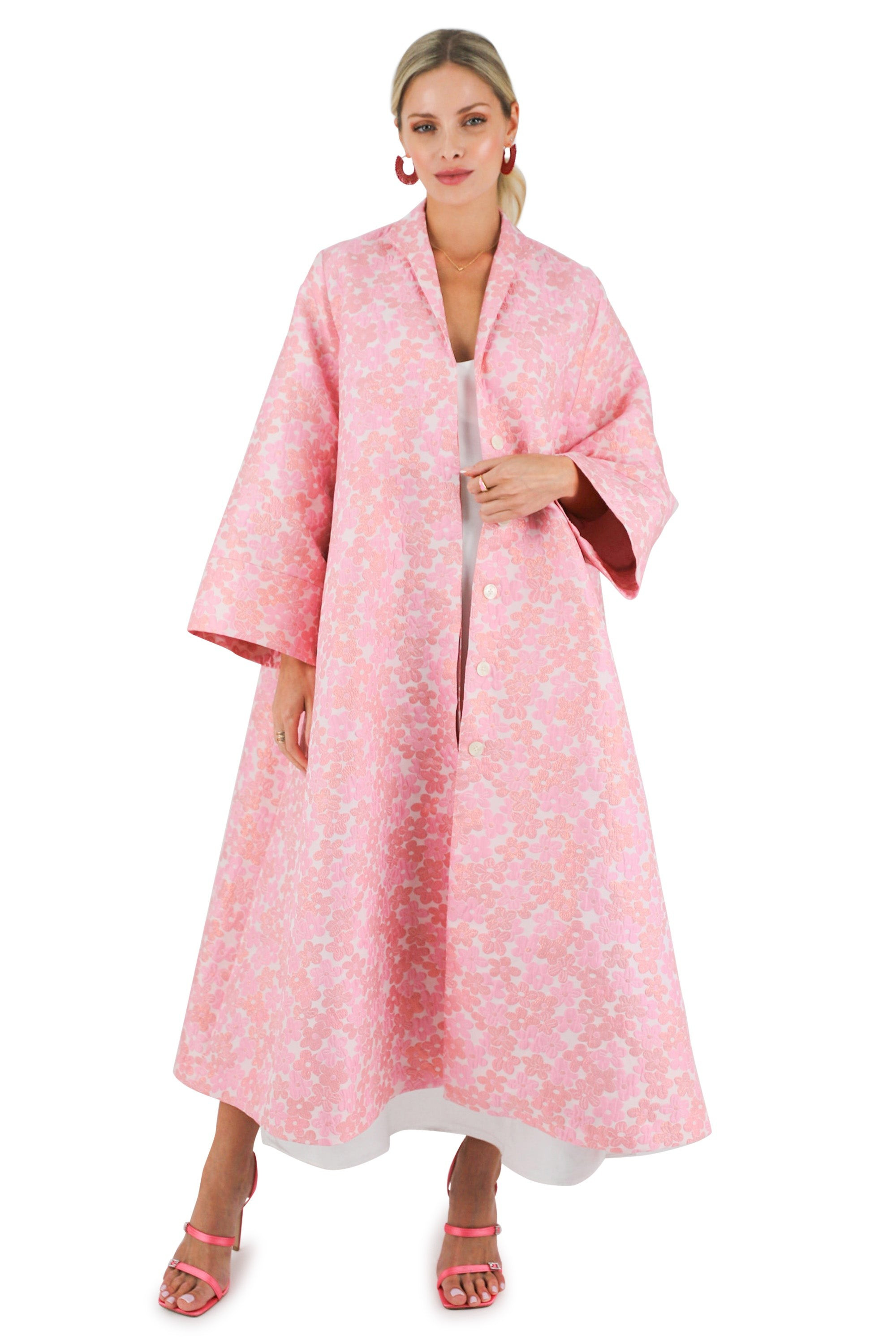 no. 5020 pink daisy dress coat | La Vie Style House