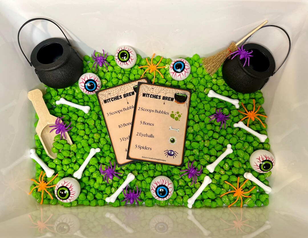 Witches Brew Sensory Bin, Learning Game, Practice Counting, Spooky Sensory Bin - Etsy | Etsy (US)
