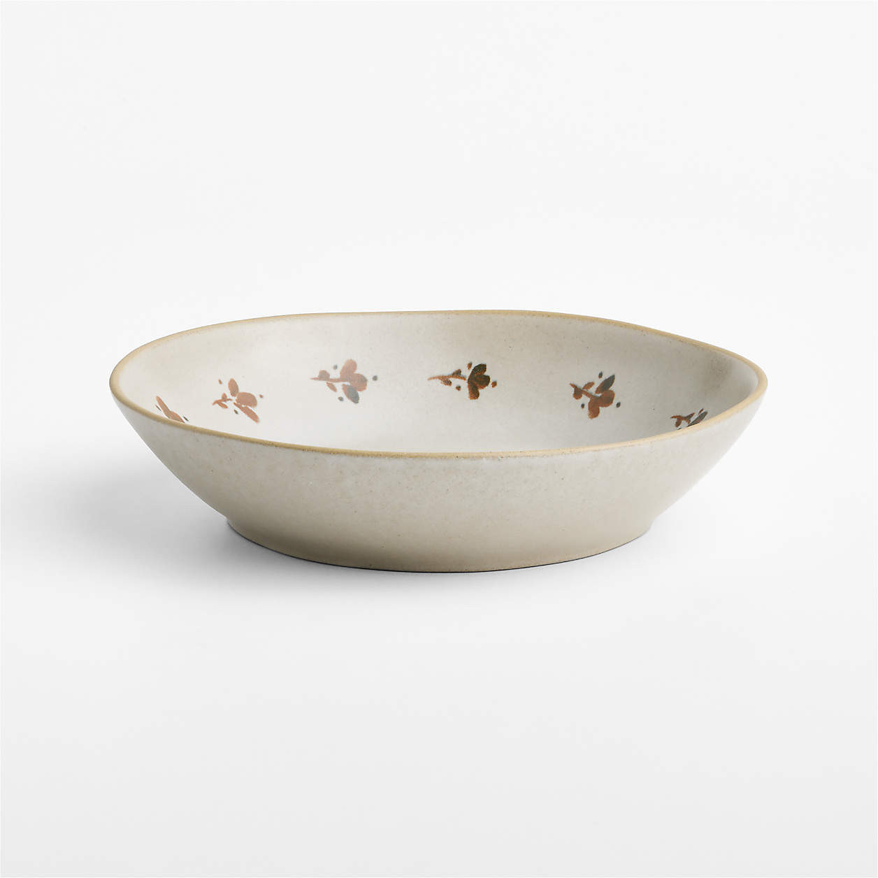 Marin Natural Botanical Stoneware Low Bowl + Reviews | Crate & Barrel | Crate & Barrel