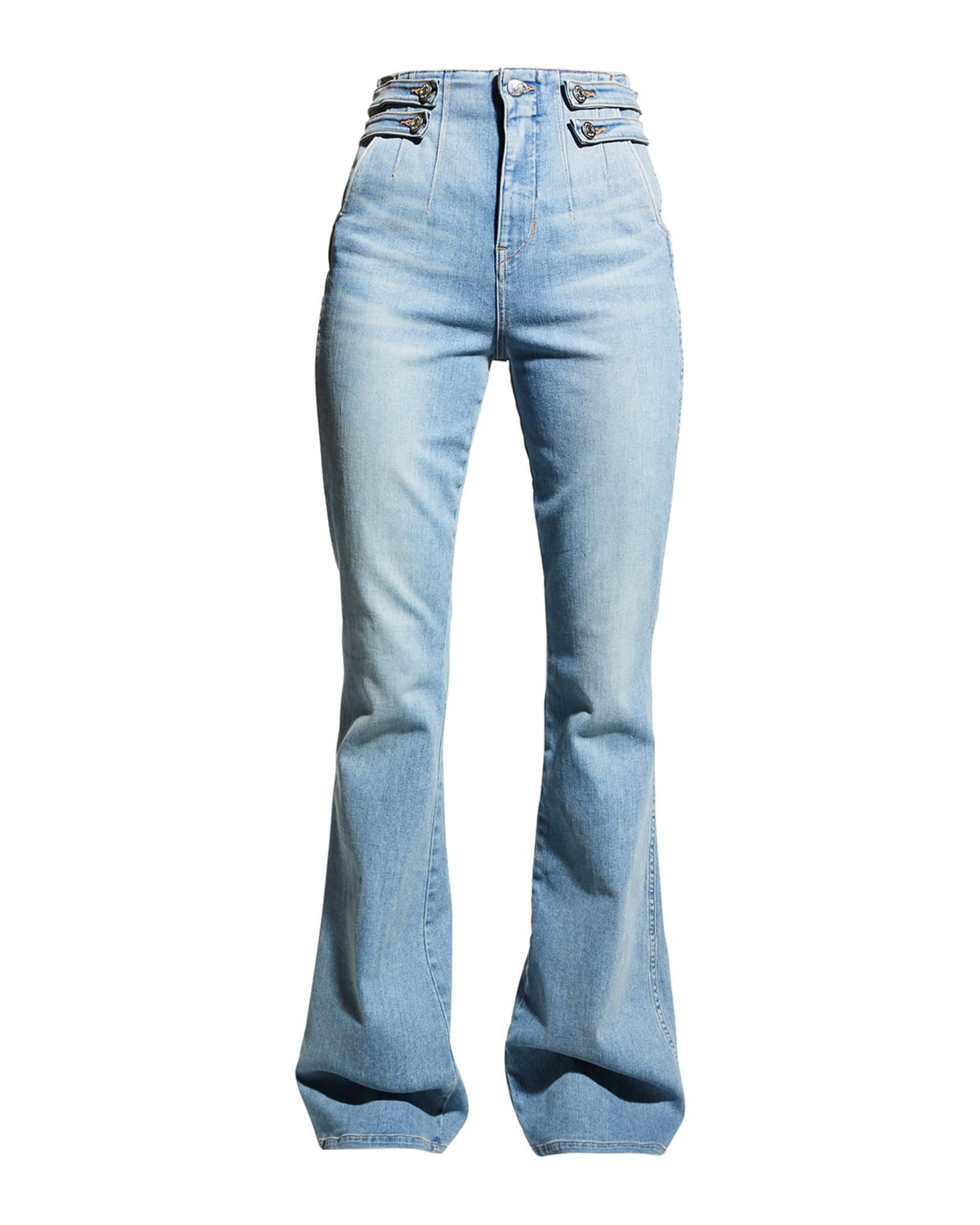 Veronica Beard Jeans Beverly High-Rise Flare Jeans | Neiman Marcus
