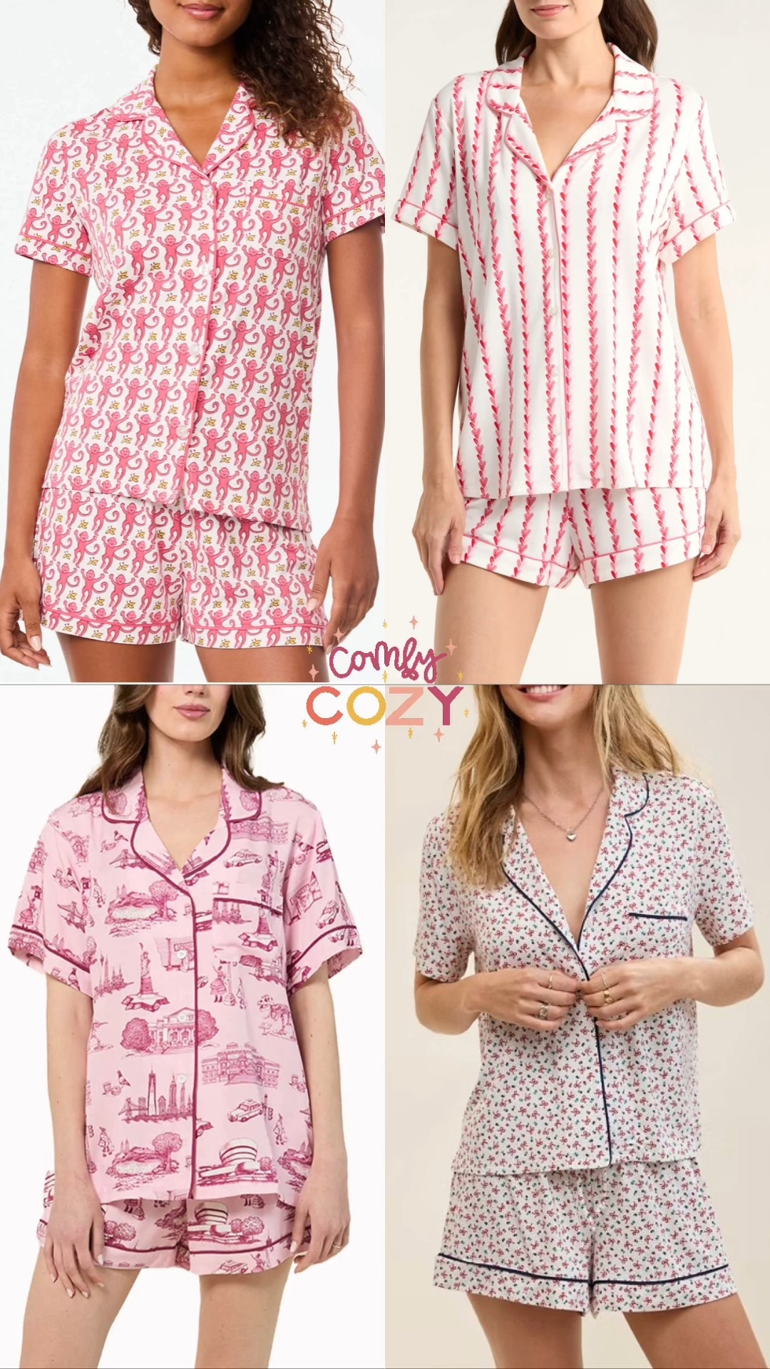 Teen girl gift idea!! 
Matching pj short set. 
Drew has size XS in the monkey pair. 
Just ordered the Artie black piping pair  

#LTKGiftGuide #LTKHoliday