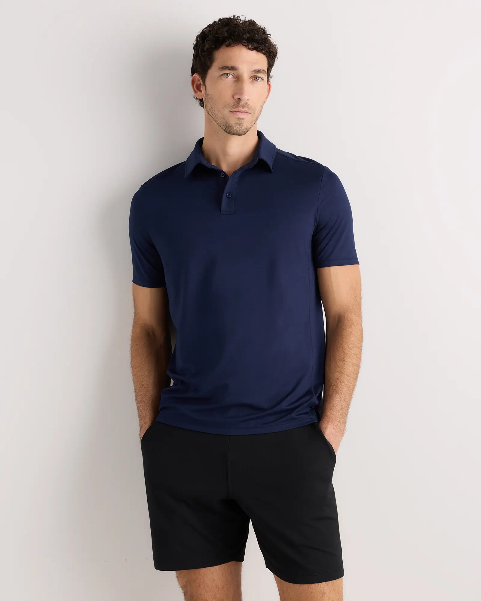 Flowknit Breeze Performance Polo in Solid Deep Navy | Quince