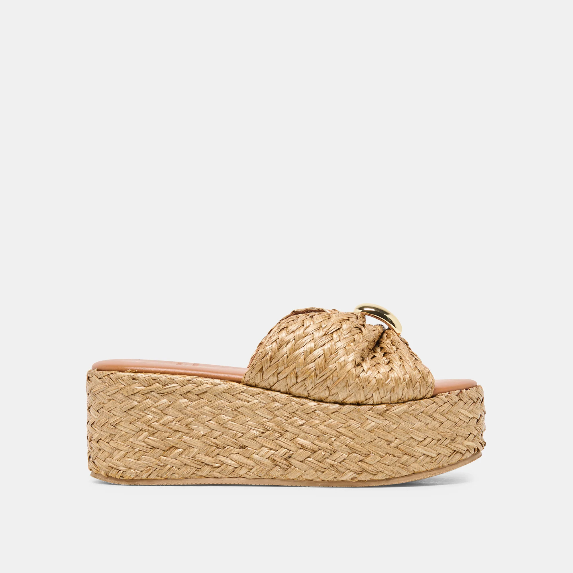 BARRIO Natural Raffia Platform Wedges | Dolce Vita | DolceVita.com