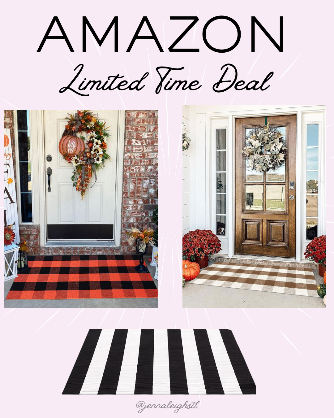 Amazon limited-time deal alert! These outdoor layering rugs are such an easy way to switch up your front porch for the season. Layer one with your favorite seasonal doormat for the perfect finished look. 

 #LTKSeasonal #LTKHome #LTKSaleAlert