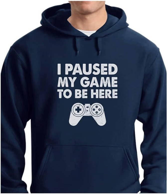 I Paused My Game to be Here Gamer Hoodie Funny Gift Gaming Hoodies for Men | Amazon (US)