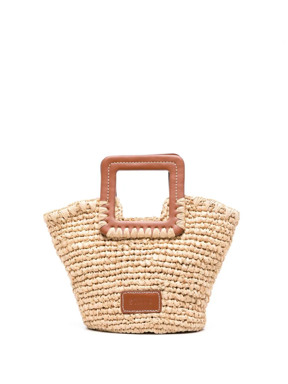STAUD mini Shirley raffia tote bag - Neutrals | Farfetch Global
