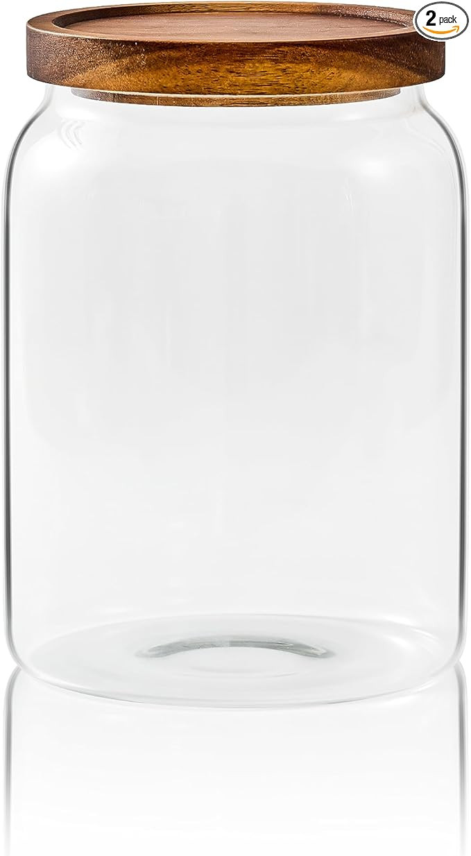 Sweejar Glass Jars for Laundry Room Organization, 90 ounce Laundry Pods Container, Glass Food Sto... | Amazon (US)