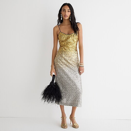 Gwyneth ombré sequin slip dress | J. Crew US