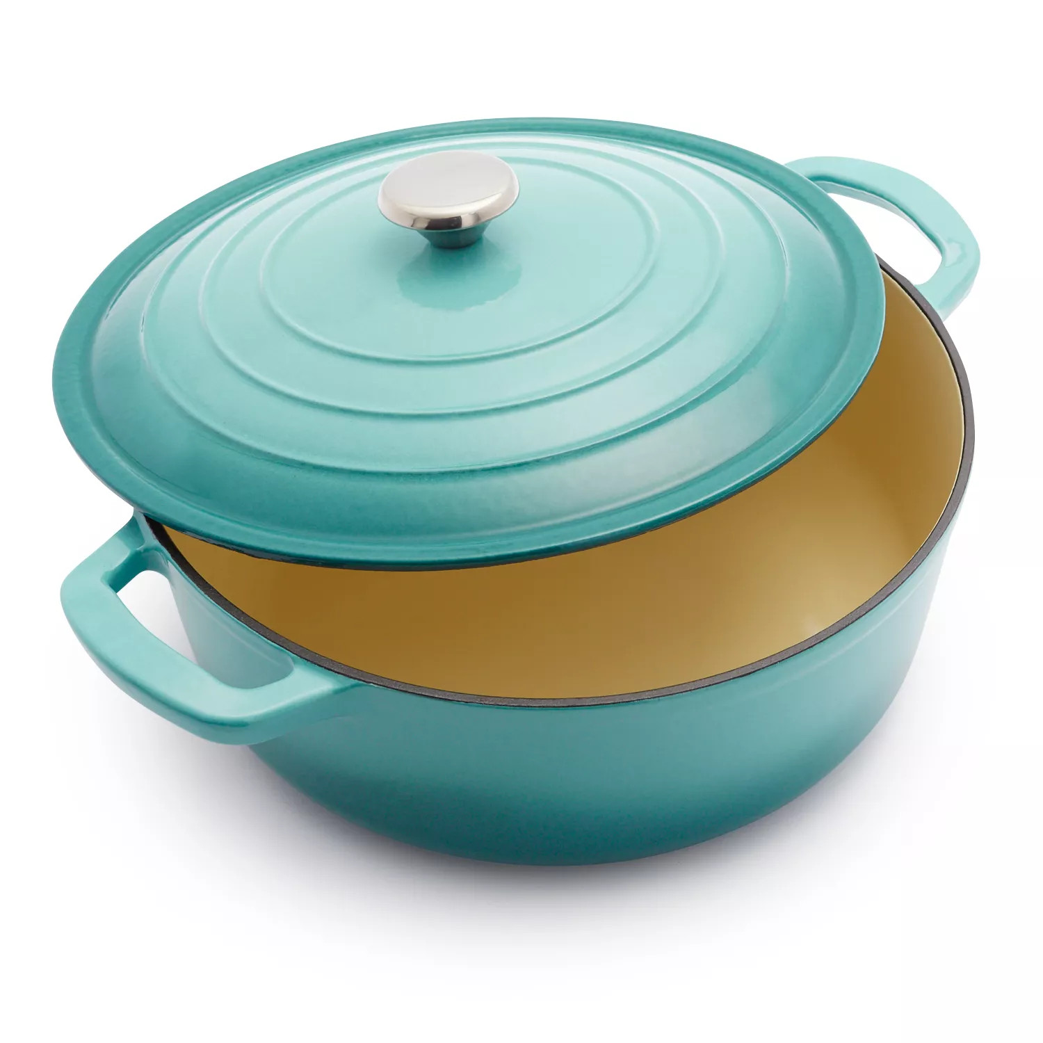 Sur La Table Enameled Cast Iron Round Wide Covered Dutch Oven, 7 qt. | Sur La Table