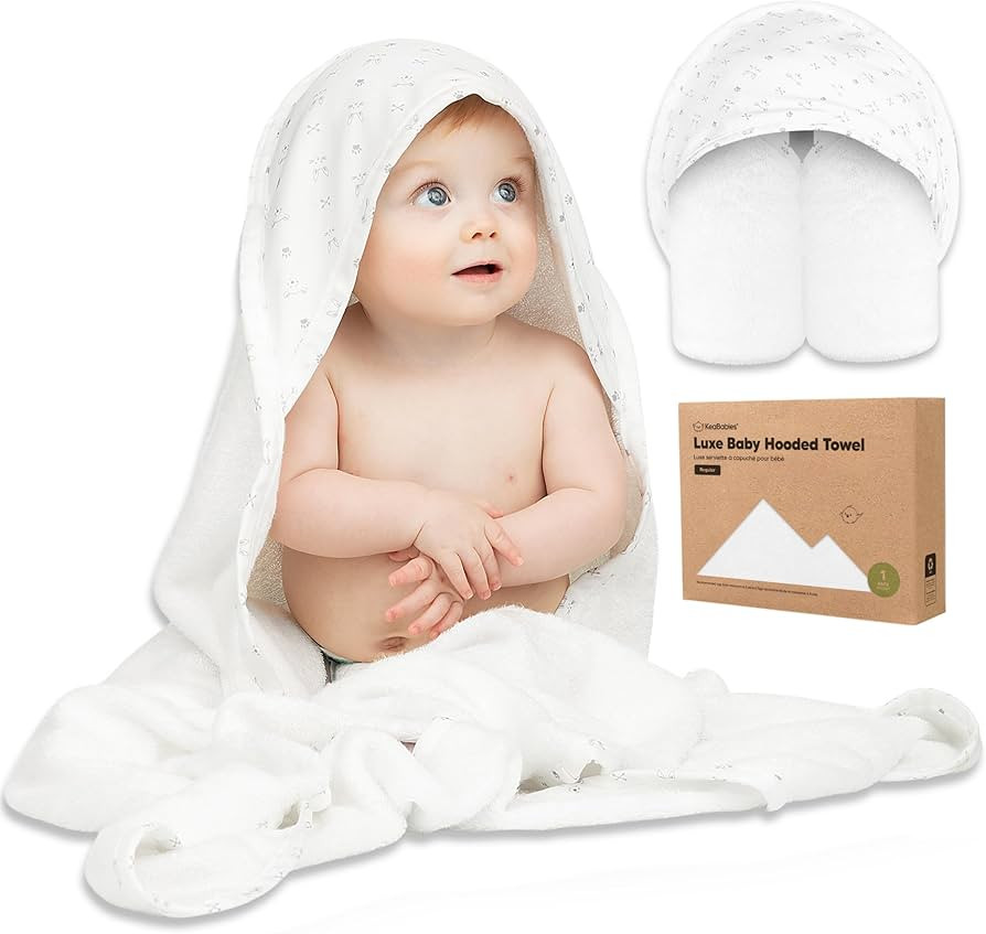 KeaBabies Hooded Baby Towel for Newborn - Viscose Derived from Bamboo Large Baby Bath Towels with... | Amazon (US)