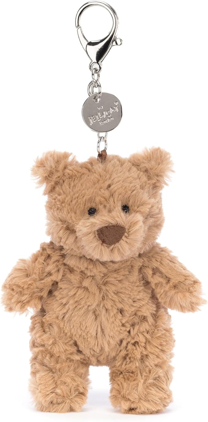 Jellycat Bartholomew Bear Bag Charm, 4.5 inches - Teddy Bear Plush Keychain - Great Gift Idea | Amazon (US)
