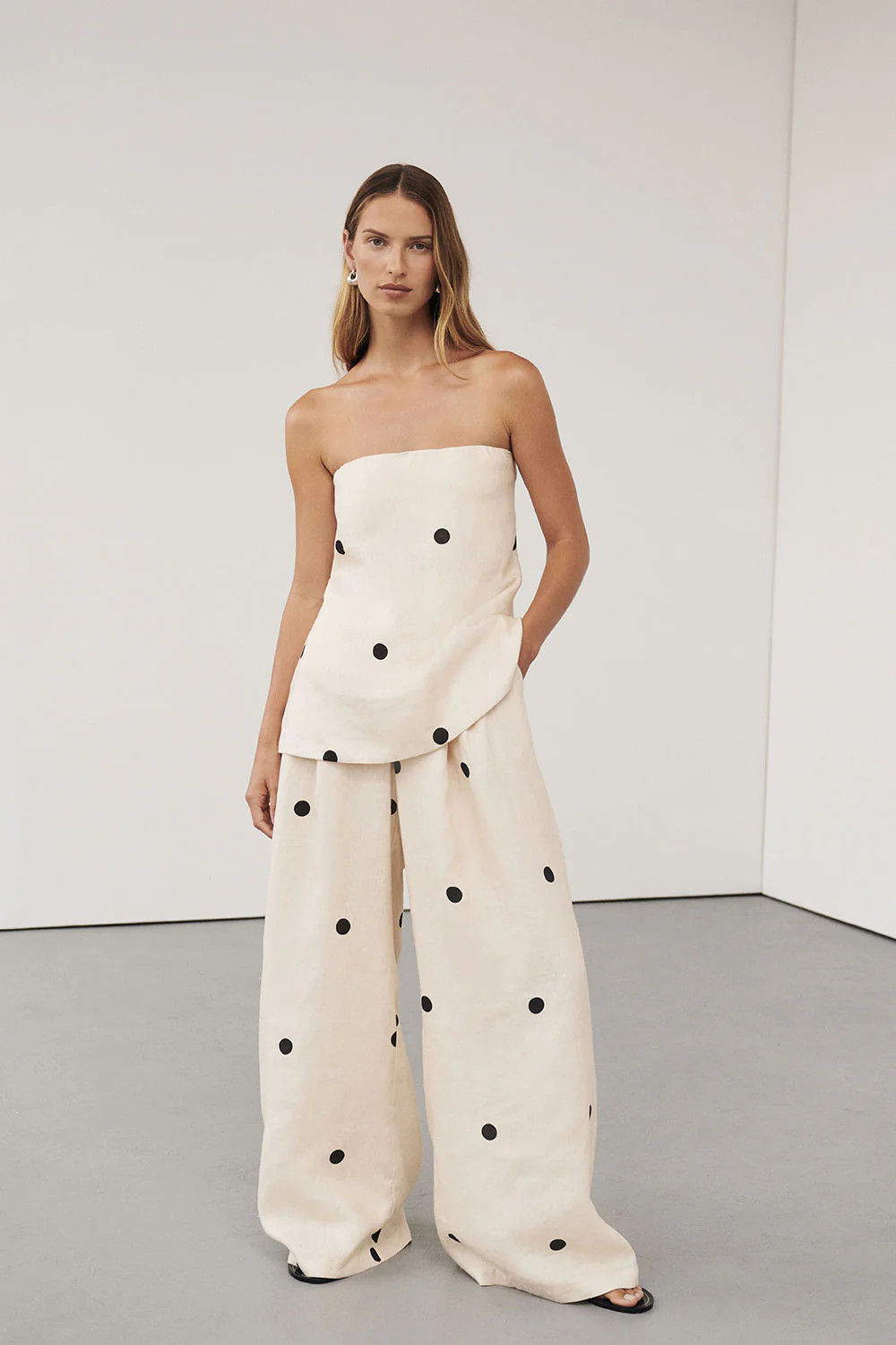 BEVERLY CREAM SPOT PANT | DISSH