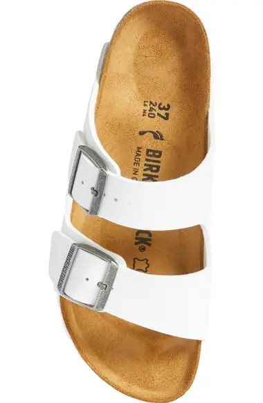 'Arizona' White Birko-Flor Sandal | Nordstrom