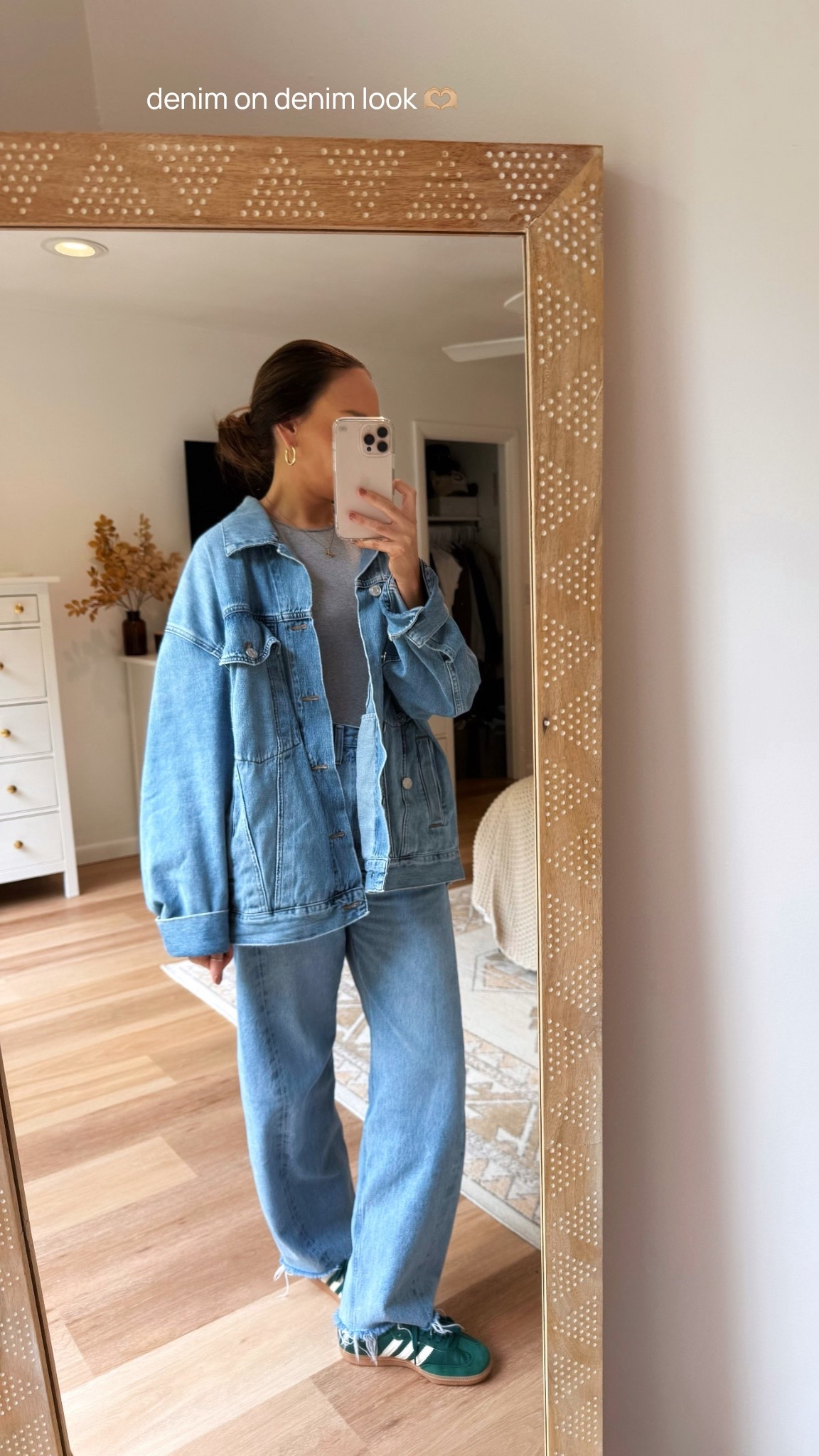 a little denim on denim look for today 🫶🏼