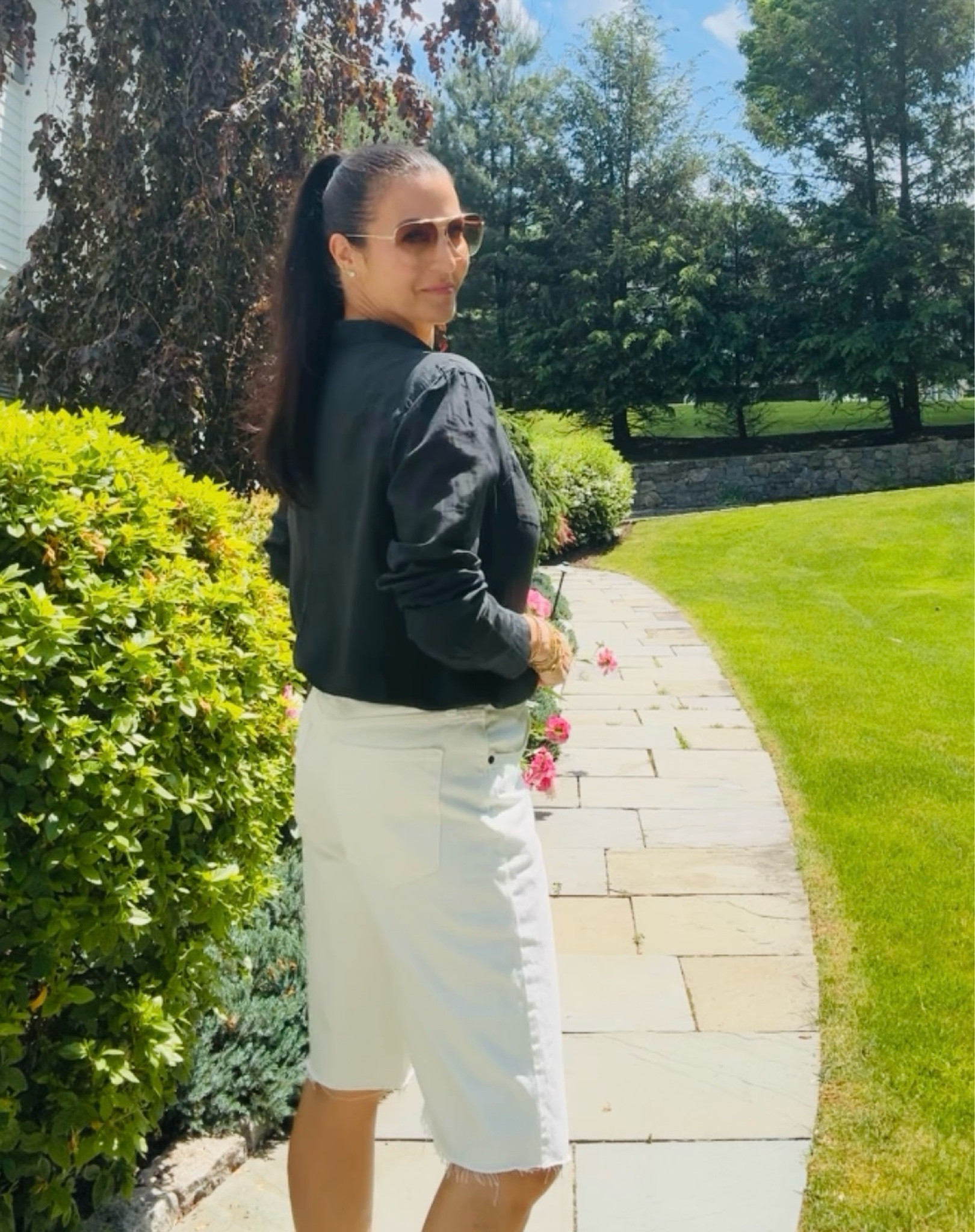 Long shorts and super thin button down.. easy summer look 

#LTKTravel #LTKStyleTip #LTKParties