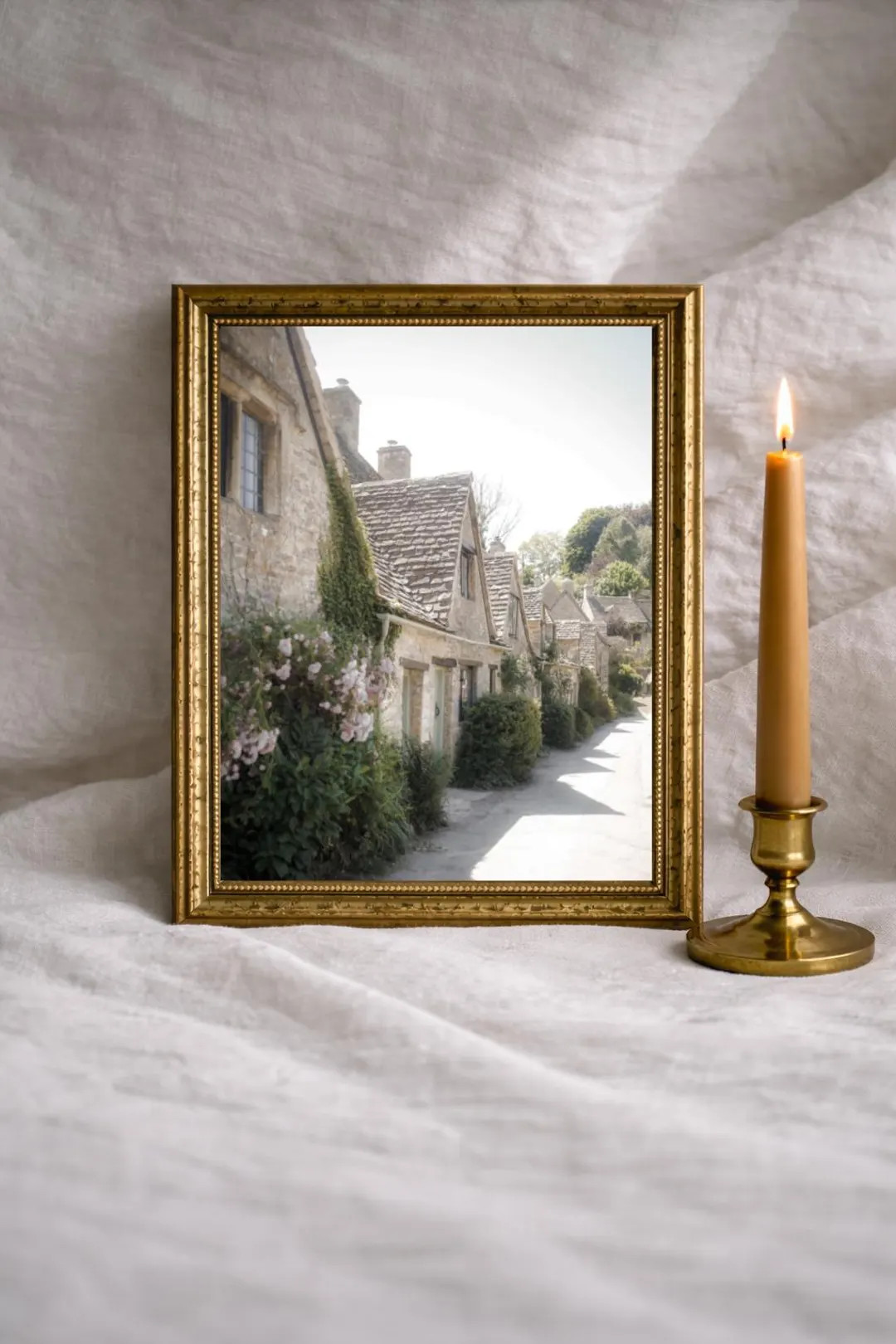 Cotswolds Cottages England – Landscape Vintage Artwork, Framed or Unframed Watercolor Print | Etsy (US)
