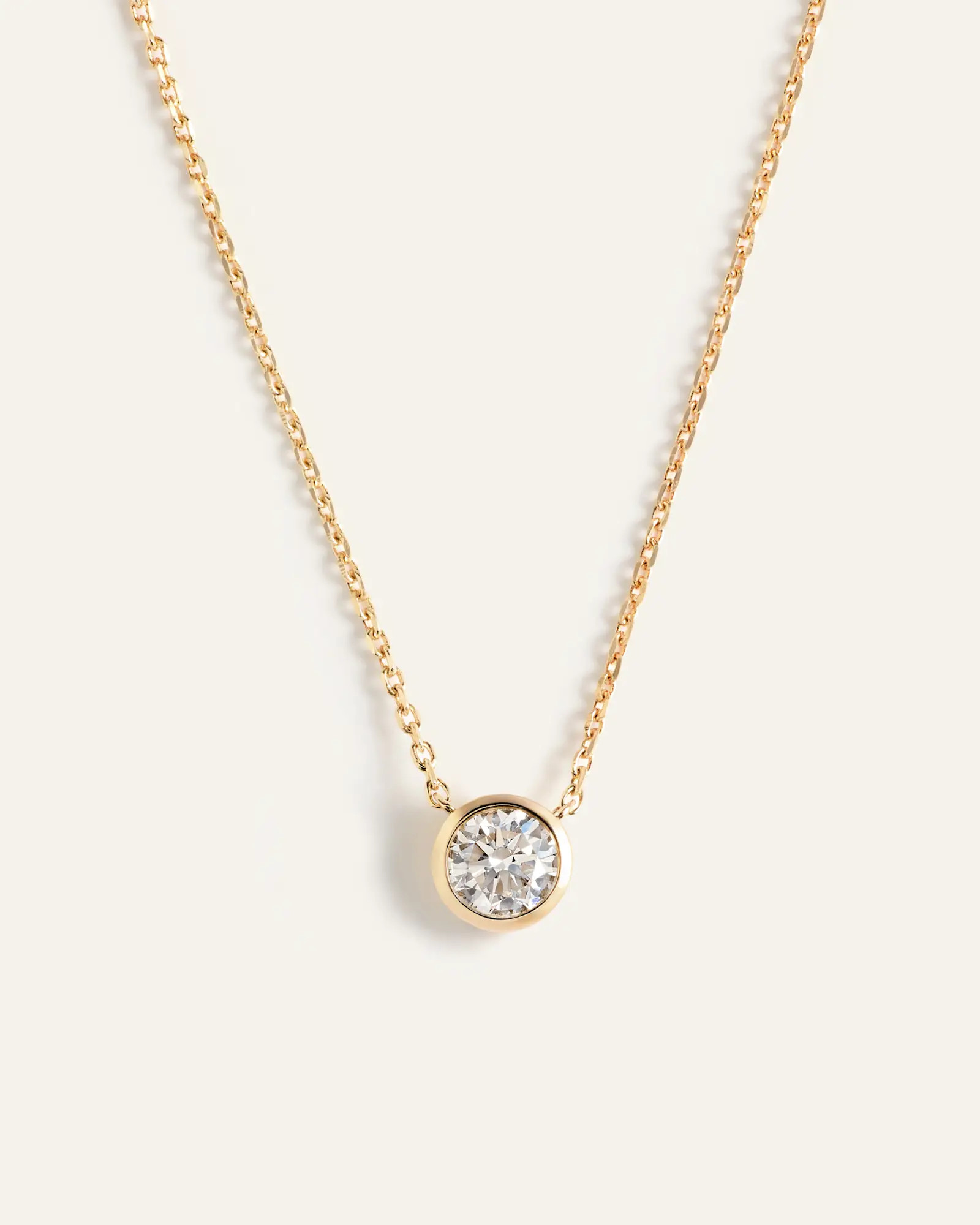 14K Gold Lab Grown Diamond Bezel Necklace | Quince
